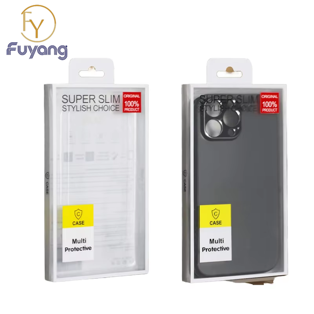 Customizable Rectangle Clear Plastic Phone Case Packaging for Mobile Phone Accessories Recyclable