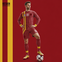 HOSTARON OEM ODM Maillot de football vintage personnalisé en polyester par sublimation, uniforme de football, survêtement, séchage rapide, maillot rétro pour adulte