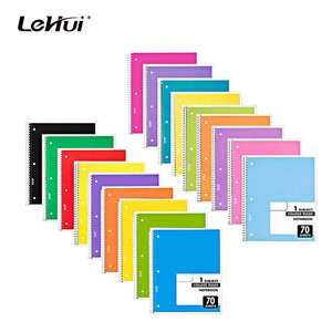 2026 New Product Pack of 18 Different Colors 70 Pages 1-Subject College Ruled <strong>Spiral</strong> <strong>Bound</strong> <strong>Notebooks</strong> for School - Product Image 1