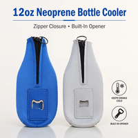 12oz Style classique néoprène étanche pliable bouteille sac isotherme panneau solaire ouvre-bière pour canettes de refroidissement Design de panier élégant