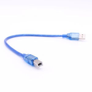 Factory Prices Blue 30cm <strong>USB</strong> <strong>2.0</strong> <strong>Printer</strong> <strong>Cable</strong> Type a Male to Type B Male Dual Shielding High Speed Transparent <strong>Printer</strong> <strong>Cable</strong> - Product Image 3