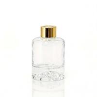 Bouteille diffuseur en verre en forme de volcan avec bouchon à vis large et plat 100 ml – Contenant diffuseur en gros pour parfum d'ambiance