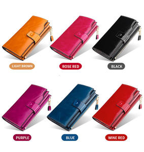 AndoBag Cartera Larga de Cuero Vacuno Genuino para Mujer, Bolso de Mano Multifuncional con Protección Anti-RFID - Product Image 2