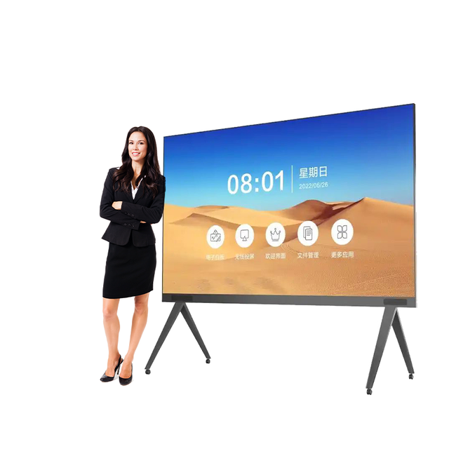110" 136" 165" Inch Smart Interactive 4K LED LCD Foldable Aluminum Frame All-in-One Electronic Whiteboard with 5-Year Warranty