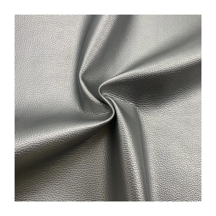 Wholesale Factory Supplier Leather Fabric Lichee PU Artificial Leather
