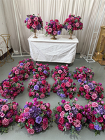 IFG Wholesale Floral Supplies Boules de fleurs rose vif et violet de 35 cm pour centres de table de mariage