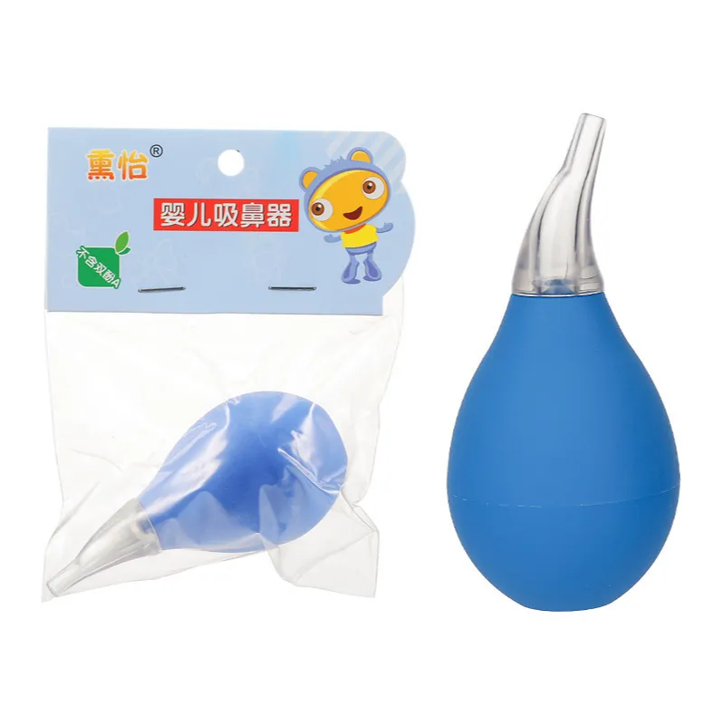 Aspirador nasal médico de pvc para bebês recém-nascidos, cabeça de silicone para limpeza