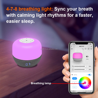 Machine à Sons pour Bébé Wi-Fi, Veilleuse, Entraîneur de Sommeil, Créateur de Routine, Réveil, Bruit Blanc Apaisant pour Chambre d'Enfant