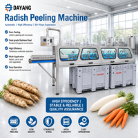 Éplucheuse automatique professionnelle DY pour igname, asperges, radis blancs et carottes en acier inoxydable 304, capacité de 8000 pièces/heure