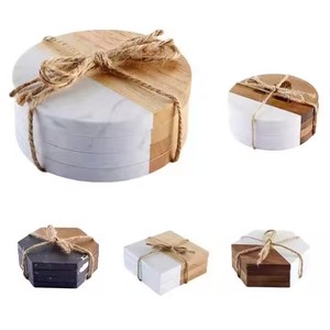 Tranches de bois personnalisées en bois naturel fin 10 cm rond carré populaire sous-verre en bois pour Redneck <span class=keywords><strong>Voda</strong></span> Caldwell's Pocket Shot - Product Image 4
