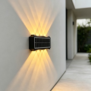 ไฟติดผนังโซลาร์เซลล์ LED สำหรับภายนอกอาคาร กันน้ำ IP65 8W ไฟสวนขนาดเล็ก ไฟรั้ว ไฟโซลาร์เซลล์สำหรับรั้ว - Product Image 5