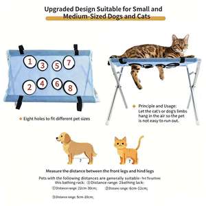 Plataforma de <span class=keywords><strong>Baño</strong></span> Plegable Portátil de Acero Inoxidable con Malla de Soporte para Gatos y Perros 2026 - Soporte de Restricción para Aseo y <span class=keywords><strong>Baño</strong></span> de Mascotas - Product Image 5