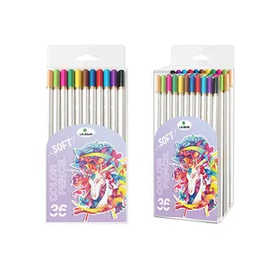 ดินสอสีแกนอ่อน 36 สี ดินสอสีวาดภาพศิลปะ ชุดดินสอสีสําหรับเด็ก
