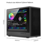 Nouveauté Vente en gros Boîtier pour ordinateur de jeu M-ATX tour moyenne à corps large Boîtier pour ordinateur de jeu en verre trempé Cas pour ordinateur de jeu Cas
