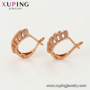 Xuping-pendientes de aro de circón múltiple para mujer, aretes de aro con abalorio, 80866 - Product Image 2