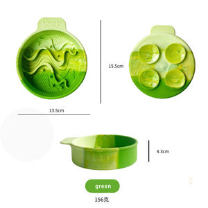 Bol d'alimentation lent en silicone pour animaux de compagnie, rond, avec ventouse, de qualité alimentaire, anti-déversement, anti-étouffement, facile à nettoyer, pour <span class=keywords><strong>chat</strong></span> - Product Image 4