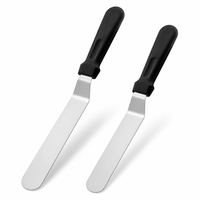 Ensemble de spatules à glaçage rectangulaires professionnelles Anaeat, 2 pièces, 15 cm et 20 cm, lames en acier inoxydable, plastique épais et durable, décoration de gâteaux