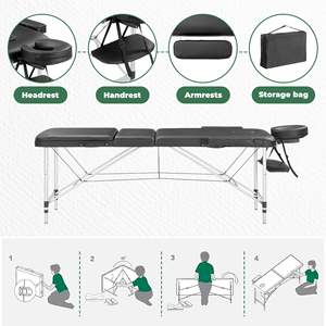 Moderner übergroßer <span class=keywords><strong>Massage</strong></span> tisch aus Kunstleder Besserer faltbarer <span class=keywords><strong>Massage</strong></span> tisch mit Spa-Drap-Bett für das Wohnzimmer zu Hause oder im Hotel - Product Image 4