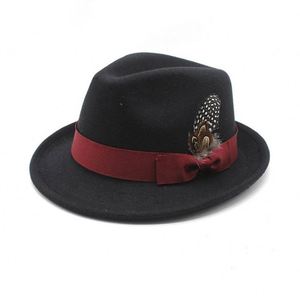 <span class=keywords><strong>Sombrero</strong></span> Fedora <span class=keywords><strong>Trilby</strong></span> <span class=keywords><strong>Borsalino</strong></span> de Fieltro de Lana 100% Australiana con Pluma para Caballero - Product Image 5