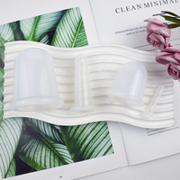Offres Spéciales 4 pièces ensemble de ventouses pour le visage en silicone Kit de tasses de Massage sous vide pour le corps, le visage, le cou, le dos et les yeux