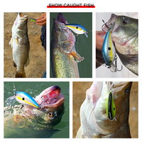 Chaude Chartreuse ABS Plastique Flottant Crankbait VC03 Carré Bill Fat Mini Chantant Divers Inventaire En Gros Leurre De Pêche