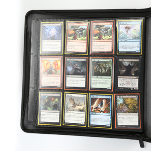 12-Pocket Trading Card Binder Zippered Card Holder Album 480 Side-Loading Pocket Binder for Pokemon Sports Cards