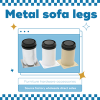 Patas de Sofá Modernas de Diseño Simple y Nuevo, Tubo Recto Cilíndrico, Soporte para Muebles, Patas para Sofá Cama