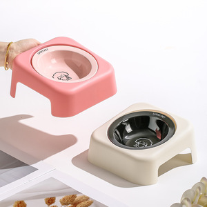 Perlindungan aman keramik kucing anjing piring makanan minum pengumpan mangkuk hewan peliharaan dalam ruangan rumah - Product Image 4