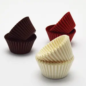 Mini kağıt pişirme bardaklar astar Muffin Cupcake beyaz