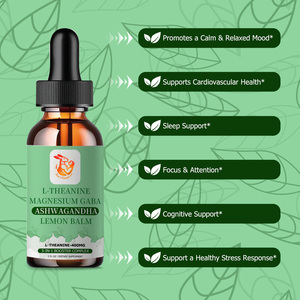 <b>Red</b>-Kangaroo L-Theanine Magnesium GABA Ashwagandha Lemon Balm Liquid Drops 400mg 2 FL OZ Sleep Support Dietary Supplement - Product Image 2