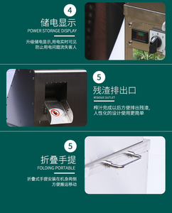 Wholesale High Quality Stainless Steel Sugar Cane Peeling Cutting <b>Juice</b> <b>Extractor</b> Machine Motor Engine 450W Power Straw - Product Image 4