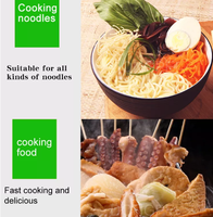 Cucina 3000W Mesin Pemasak Pasta Listrik Komersial 6 Keranjang Stainless Steel untuk Hotel