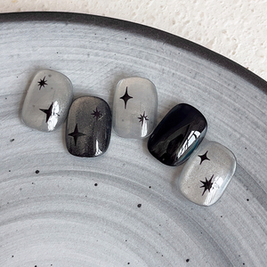 YITU Simple Four-Mans Star pegatina decorativa hormiga figura estrella plana arte de uñas para niñas <span class=keywords><strong>Internet</strong></span> Popular 3D PET Material YT5497 - Product Image 3