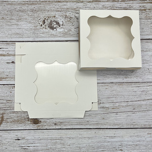 Biểu Tượng Tùy Chỉnh Thẻ Trắng Hội Đồng Quản Trị Bao Bì Cookie Macaroon Bánh Kẹo Ngọt Ngào Biscuit Brownie Bánh Hộp Với Cửa Sổ Và Chèn - Product Image 6