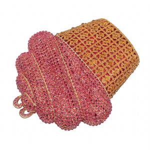 Yeni lüks dondurma kristal akşam çanta altın gümüş CupCake düğün parti balo debriyaj çanta zincir omuzdan askili çanta - Product Image 2