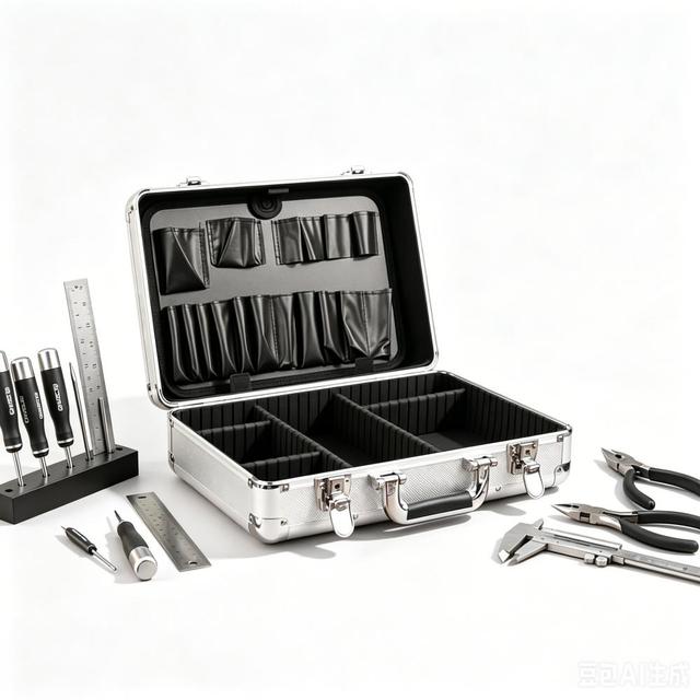 Professional Electrician Aluminum Tool Case with Full Sponge Padding for Power Tool Storage and Secure Transport Repair Service