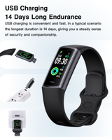 Gelang Pintar C68L Baru Pelacak Kebugaran Kesehatan dengan Layar TFT, Monitor Suhu Tubuh, Tekanan Darah, Detak Jantung, dan Pedometer