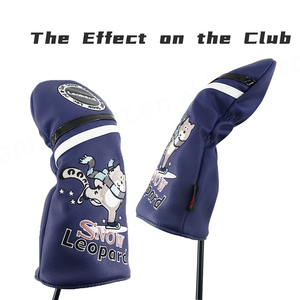 Couvre-chef en bois de club de golf brodé en cuir PU avec logo personnalisé de haute qualité Couvre-chef de golf étanche - Product Image 3