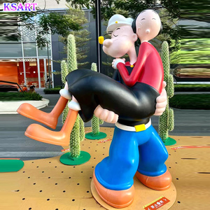 Statue actuelle de Popeye Miss Oliver en fibre de verre dessin animé créatif sculpture personnalisée artisanat en résine - Product Image 1
