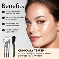 BXRUIAGN Crème Contour des Yeux Raffermissante Instantanée à Action Rapide, Réduit les Ridules, Adoucit et Raffermit, Atténue les Poches, Formule Enrichie en Peptides