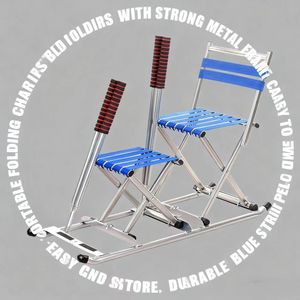 <span class=keywords><strong>Luge</strong></span> pliable pour deux personnes en polyester, chariot à glace portable, écologique, pour divertissement familial en hiver en plein air - Product Image 4