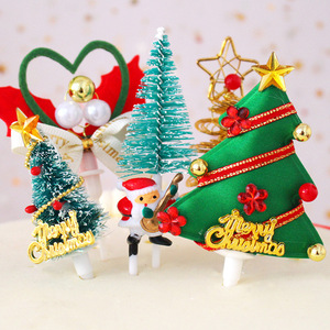 Décorations de gâteau de Noël en plastique, thème festif, pour la décoration de fête de Noël - Product Image 2