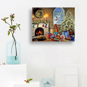 24 cuadros acrílicos personalizados DIY, pintura navideña por número, kits <span class=keywords><strong>para</strong></span> adultos sobre <span class=keywords><strong>lienzo</strong></span> - Product Image 3