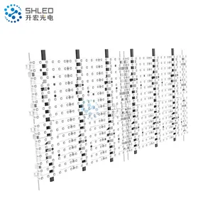 IP67 16 مللي متر بناء الواجهة مشروع مصفوفة البواعث الضوئية شبكة عرض شاشة مرنة ل زجاج النافذة