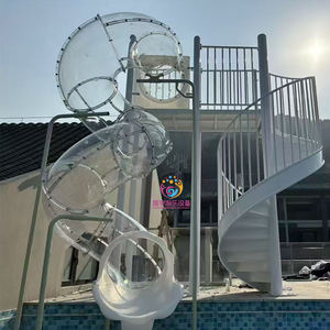 Tobogán en espiral de tubo de plástico transparente de 8 pies para parques al aire libre Tobogán de tubo para niños para piscina El <span class=keywords><strong>mejor</strong></span> producto para niños - Product Image 2