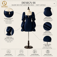 Robe Décontractée Chic et Sexy à Manches Longues, Dos Nu, Froncée, Moulante, de Haute Qualité, Printemps-Été