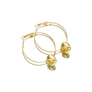 Boucles d'oreilles métalliques style froid ins, grandes, creuses, en forme de cœur de pêche, dorées, pour l'Europe et l'Amérique, pour le marché transfrontalier - Product Image 5