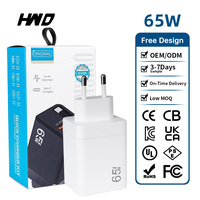 Evrensel 65W GaN Hızlı Şarj USB-C PD 3.0 Duvar Adaptörü Geri Çekilebilir Kablolu Laptop Seyahat Şarj Cihazı OTP Korumalı EU Fişli 5V3A