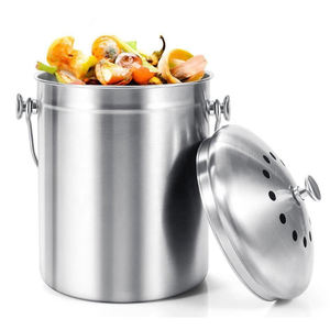 Poubelle à <span class=keywords><strong>compost</strong></span> <span class=keywords><strong>Bokashi</strong></span> en acier inoxydable pour jardin extérieur - Product Image 2