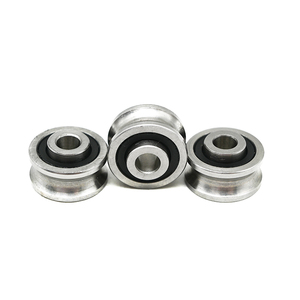 5x17x8mm Chrome/Stainless Steel <strong>V</strong> U <strong>groove</strong> Track Roller <strong>Bearing</strong> SG15 V17 2RS ZZ Linear <strong>Guide</strong> Wheel Pulley <strong>Bearing</strong> - Product Image 1